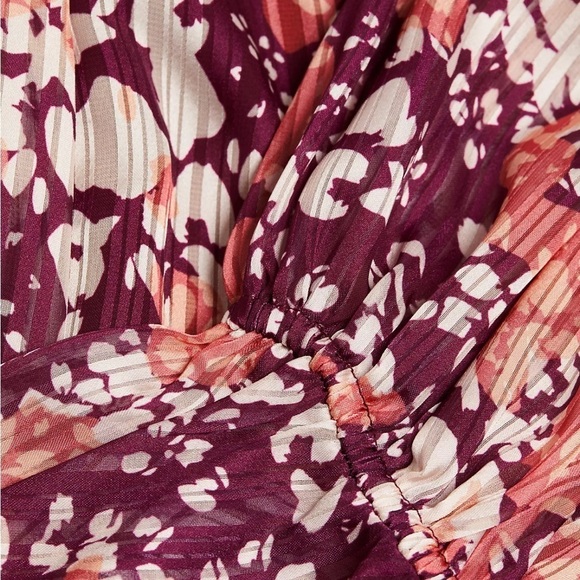 Ramy Brook Melody Floral Wrap Blouse Medium NWT Boho Chiffon - Picture 13 of 15